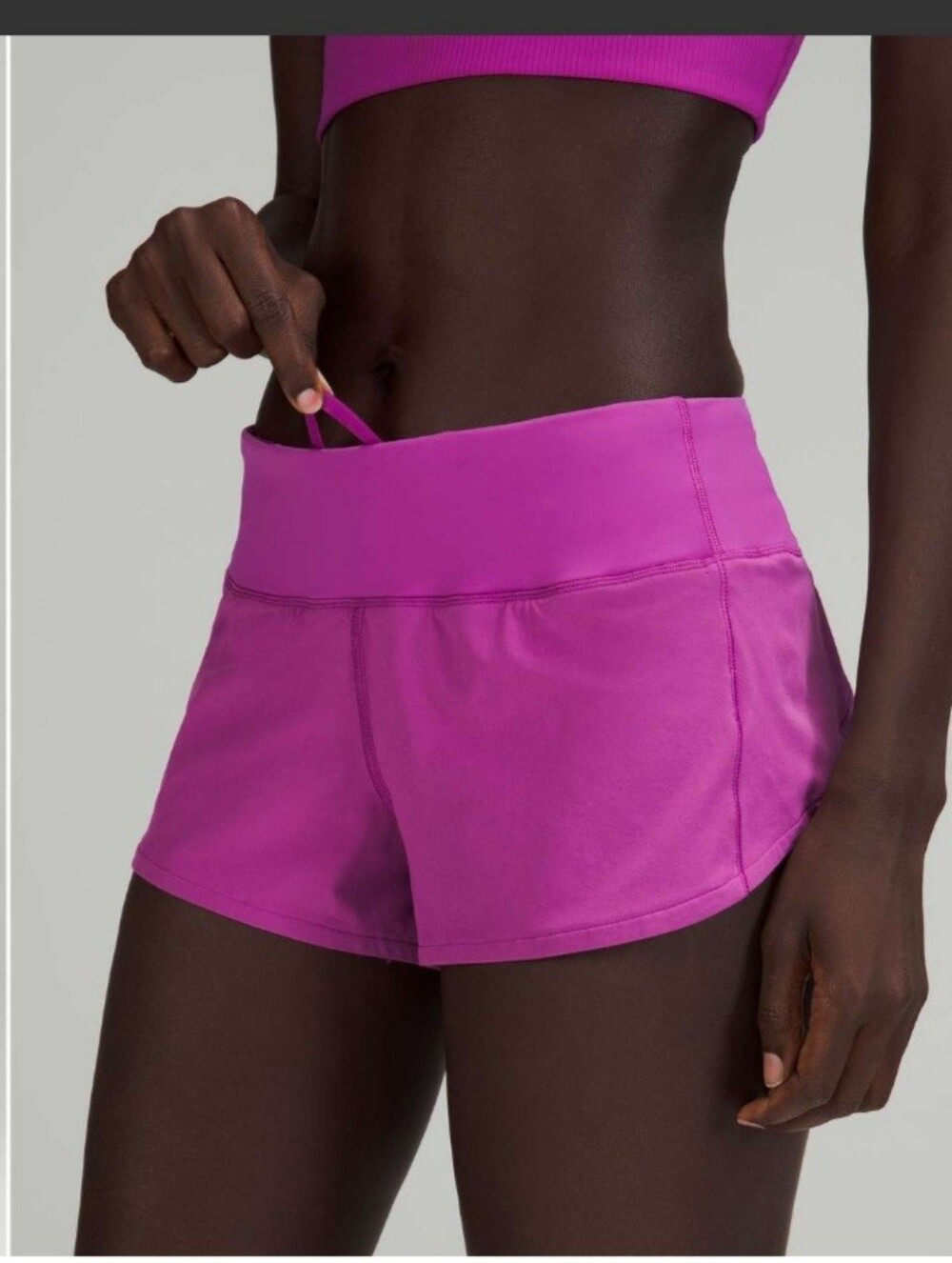 Lululemon Speed Up Low-Rise Lined Short 2.5💗Vivid Plum